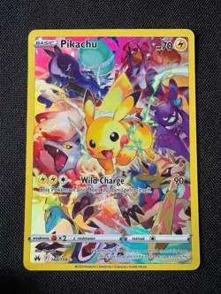 Pikachu 160/159 Secret Rare Full Art Pokemon TCG Crown Zenith - Image 1