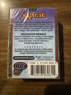 Magic The Gathering MERCADIAN MASQUES DEEPWOOD MENACE New Sealed Theme Deck MTG - Image 2