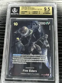 FIVE ELDERS 2025 ONE PIECE HIS WILL SUPER RARE ALT ART #OP13-082 BGS 9.5 - Image 1