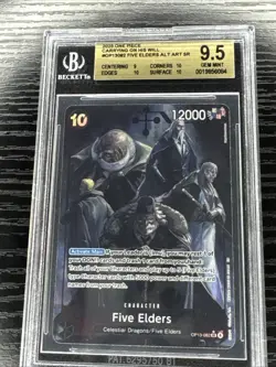 FIVE ELDERS 2025 ONE PIECE HIS WILL SUPER RARE ALT ART #OP13-082 BGS 9.5 - Image 3