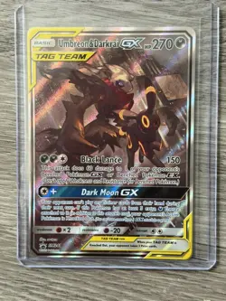 Umbreon & Darkrai GX SM241 Holo Black Star Promo Card NM Condition - Image 1