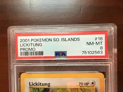 Pokemon TCG Lickitung Card 16/18 Southern Islands PSA grade 8 - Image 3