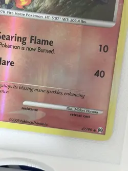 Pokemon Rapidash Stage 1 Arceus Reverse Holo 47/99 Uncommon 90 HP Card - Image 5