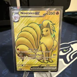 Ninetales ex 186/165 Scarlet & Violet 151 Ultra Rare Full Art Pokemon Card * New - Image 1