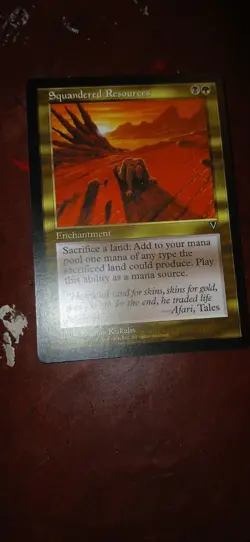 Mtg Visions Squandered Resources Vintage Magic The Gathering Card Lp Pl - Image 1