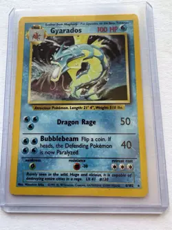 Pokemon Gyarados Holo Rare TCG Card 6/102 Base Set 1999 Unlimited - Ungraded - Image 1