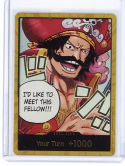 Don!! Gol D. Roger Gold DON!! Card OP13 Carrying on His Will One Piece Card - NM - Image 1