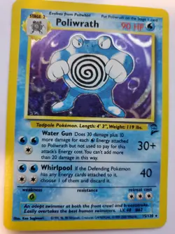 Poliwrath Base Set 2 Holo Pokemon Card WOTC - Image 1
