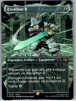 Excalibur II (Borderless) 352 Foil FINAL FANTASY - Magic The Gathering MTG - NM - Image 1