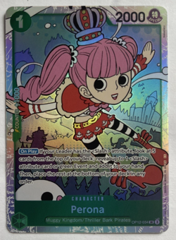 One Piece TCG - Perona OP12-034 Super Rare Foil English NEAR MINT 2025 (X2) - Image 2