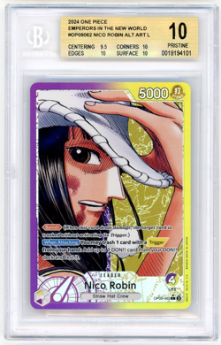 Nico Robin Alt Art OP09-062 Emperors In The New World BGS 10 Low Pop 30 Pristine - Image 1