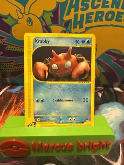 Pokemon Expedition Base Set Card Krabby 115/165, Regular Common - Image 1