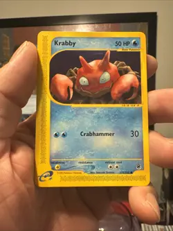 Pokemon Expedition Base Set Card Krabby 115/165, Regular Common - Image 2