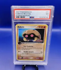 Kabuto 51/108 Reverse Holo Ex Power Keepers Pokemon Card TCG 2007 Graded PSA 7 - Image 2