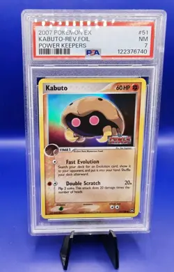 Kabuto 51/108 Reverse Holo Ex Power Keepers Pokemon Card TCG 2007 Graded PSA 7 - Image 3