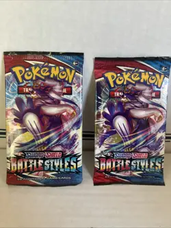 Pokemon TCG Sword & Shield Battle Styles 2 Booster Packs of 10 cards each SEALED 820650808180 - Image 1