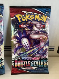 Pokemon TCG Sword & Shield Battle Styles 2 Booster Packs of 10 cards each SEALED 820650808180 - Image 2