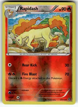 Rapidash 17/114 XY - Steam Siege LP Pokemon Card TCG - Image 1