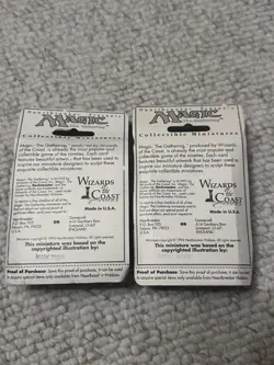 Magic The Gathering Mtg Pewter Lord Of The Pit & White Knight Mini Figures - Image 2