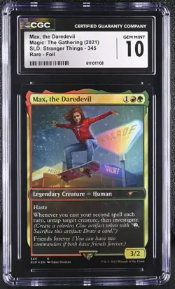 MAX, THE DAREDEVIL Secret Lair Foil Rare CGC 10 MTG Stranger Things - Image 1