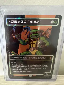 Michelangelo, the Heart (0005) (Borderless) Commander: Mutant Ninja Turtles Foil - Image 1