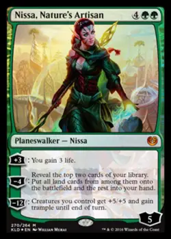 1x Lightly Played, English Nissa, Nature's Artisan - Foil - Planeswalker Deck Ex - Image 1