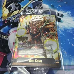 Dragon Ball TCG Winner Card Son Goku Holofoil Release Event Gold FP-077 - Image 2