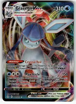 Glaceon VMAX 041/203 SWSH07: Evolving Skies NM Pokemon Card TCG - Image 1