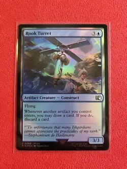 Rook Turret Final Fantasy Foil FIN 69 MTG Artifact Creature Blue - Image 1