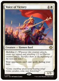 NM MTG Voice of Victory Tarkir: Dragonstorm (TDM) Rare 0033 Card - Image 1