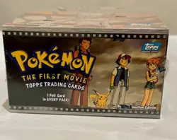 POKEMON - The First Movie Topps Trading Cards BLUE Logo SEALED Box 36 Packs - Image 3