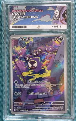 Pokemon TCG Gastly Illustration Rare Card Temporal Forces 177/162 Ace 9 - Image 1