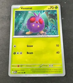 Pokemon 151 Venonat Common Card 048/165 NM - Image 1