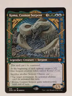 Koma, Cosmos Serpent (Showcase) Kaldheim Regular - MTG Magic the Gathering #326 - Image 1