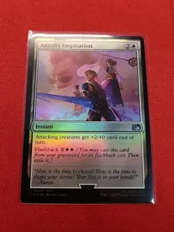 Auron's Inspiration Final Fantasy Foil FIN 8 MTG Instant White - Image 1