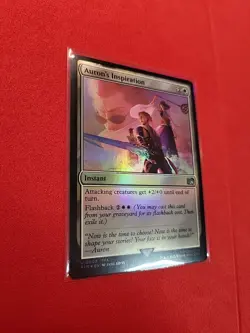 Auron's Inspiration Final Fantasy Foil FIN 8 MTG Instant White - Image 2
