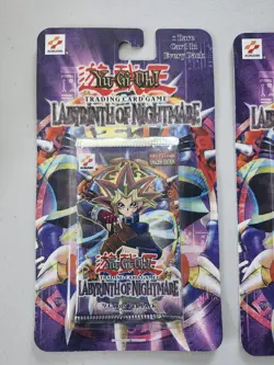 Vintage YuGiOh blister Pack Lot, 3 Labyrinth Of Nightmare - Image 3