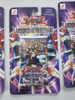 Vintage YuGiOh blister Pack Lot, 3 Labyrinth Of Nightmare - Image 4