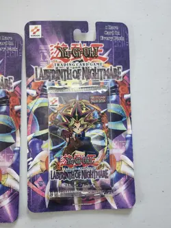 Vintage YuGiOh blister Pack Lot, 3 Labyrinth Of Nightmare - Image 5
