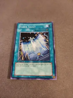 YUGIOH 1st EDITION TSHD-EN086 SABER VAULT SECRET RARE NEAR MINT NM y25 - Image 1
