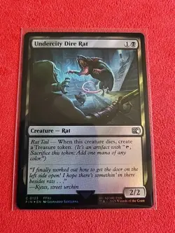 Undercity Dire Rat Final Fantasy Foil FIN 123 MTG Creature - Image 1