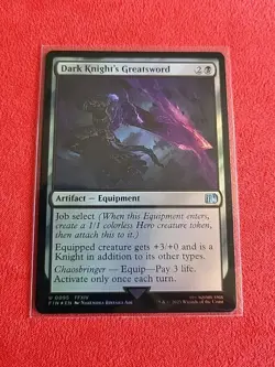 Dark Knight's Greatsword Final Fantasy Foil FIN 95 MTG Artifact Equipment - Image 1