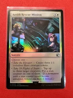 Aerith Rescue Mission Final Fantasy Foil FIN 5 MTG - Image 1