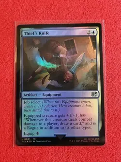 Thief's Knife Final Fantasy Foil FIN 81 MTG Artifact Blue - Image 1