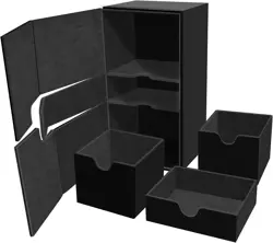 Double Deck Box with Dice Tray for CCG MTG (Black) - Image 1