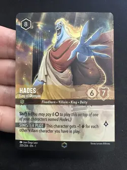 Disney Lorcana TCG Hades King Of Olympus Enchanted 205/204 The First Chapter NM - Image 1