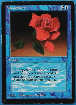 Mana Short Beta HEAVILY PLD Blue Rare MAGIC GATHERING CARD (ID# 505784) ABUGames - Image 1