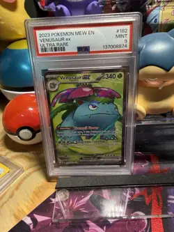 2023 Pokemon Mew en Venusaur EX Ultra Rare Card 182/165 PSA 9 Mint - Image 3