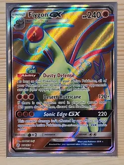 Pokemon Flygon GX Full Art Ultra Rare Card 218/236 Sun & Moon Cosmic Eclipse - Image 1