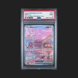 Pokemon TCG Scarlet & Violet Mew EX SVP 053 Black Star Promo Holo Card PSA 9 - Image 1